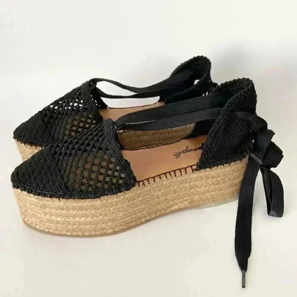 Free People Frida wrap black crochet platform - Picture 4 of 7